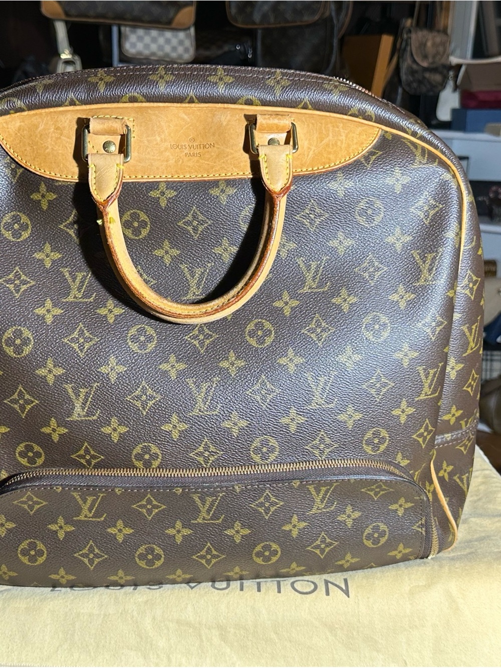 Louis Vuitton Monogram Canvas Duffel Bag in Brown and Tan